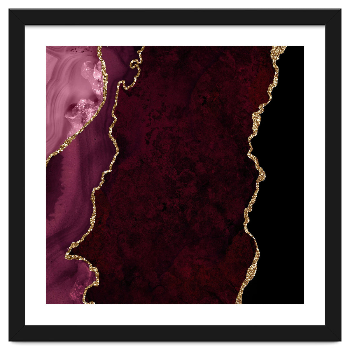 Burgundy & Gold Agate Texture 15