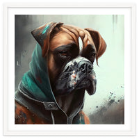 Watercolor Boxer Dog