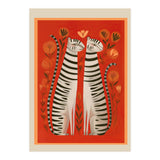 Striped Cat Pair (Print Only) thumbnail