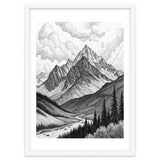 Majestic Alpine Mountain Range Sketch thumbnail