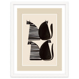 Minimalist Cats In Black And White thumbnail