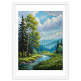 Serene Mountain River Landscape Oil Painting thumbnail