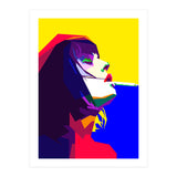 Girl Smoking Pop Art WPAP Style Illustration (Print Only) thumbnail