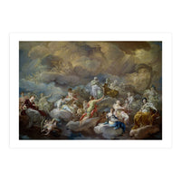 Corrado Giaquinto / 'Saints in Glory', 1755-1756, Italian School, Oil on canvas, 97 cm x 137 cm, ... (Print Only)