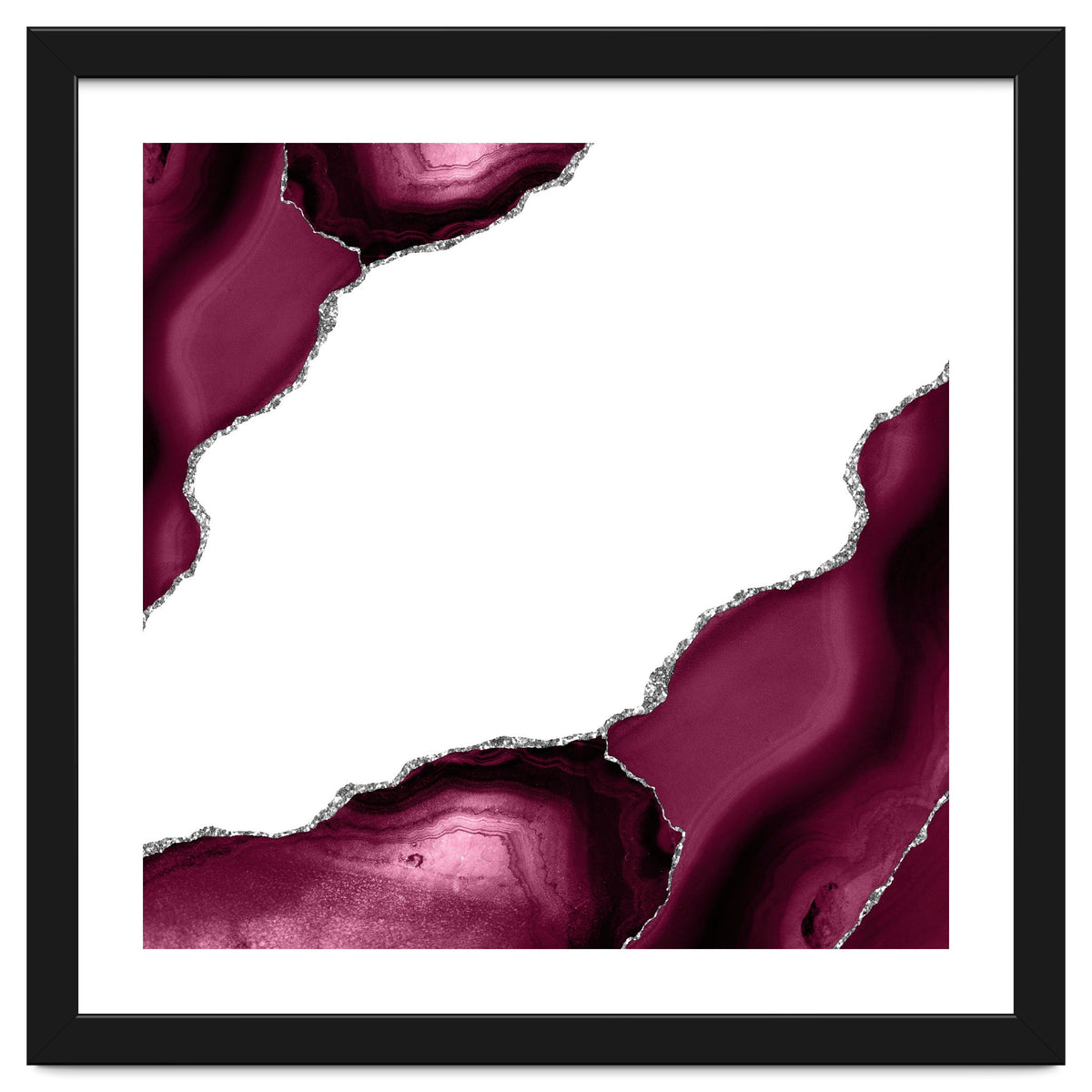 Burgundy & Silver Agate Texture 08