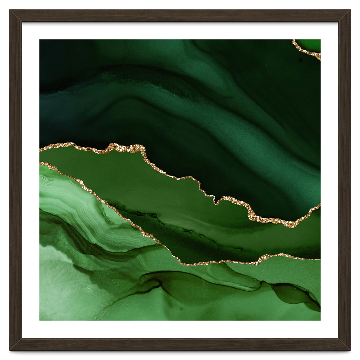 Green & Gold Agate Texture 12