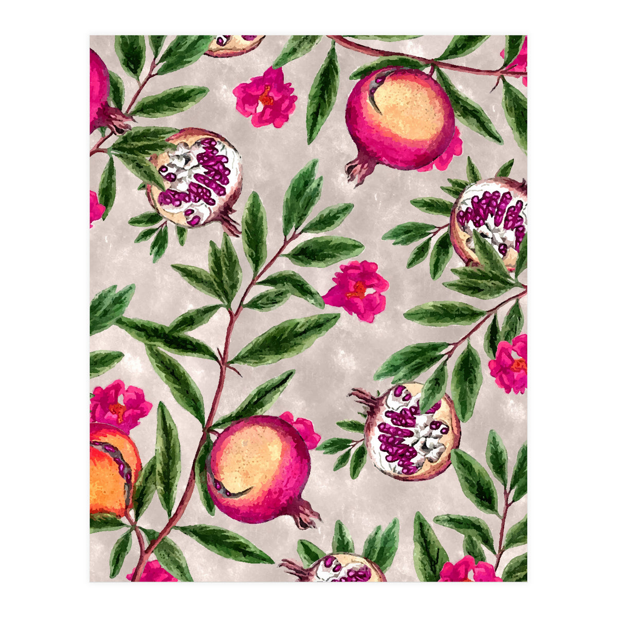 Pomegranate Pattern (Print Only)