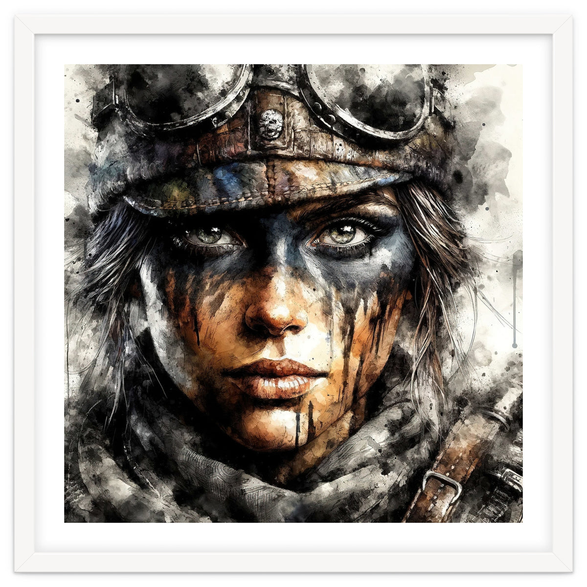 Warrior Woman With Aviator Goggles