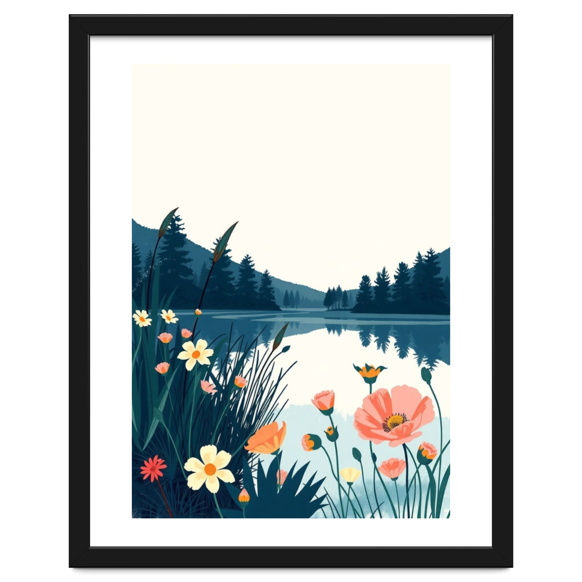 Nature Lake Calm Botanical