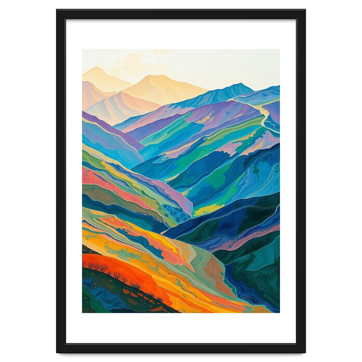 Abstract Mountain Landscape