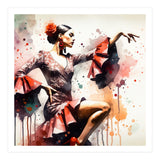 Scarlet Flamenco Side Pose (Print Only) thumbnail