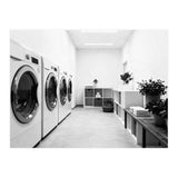 Minimalist Black and White Laundry Room Art, Washing Machine Photography (Print Only) thumbnail
