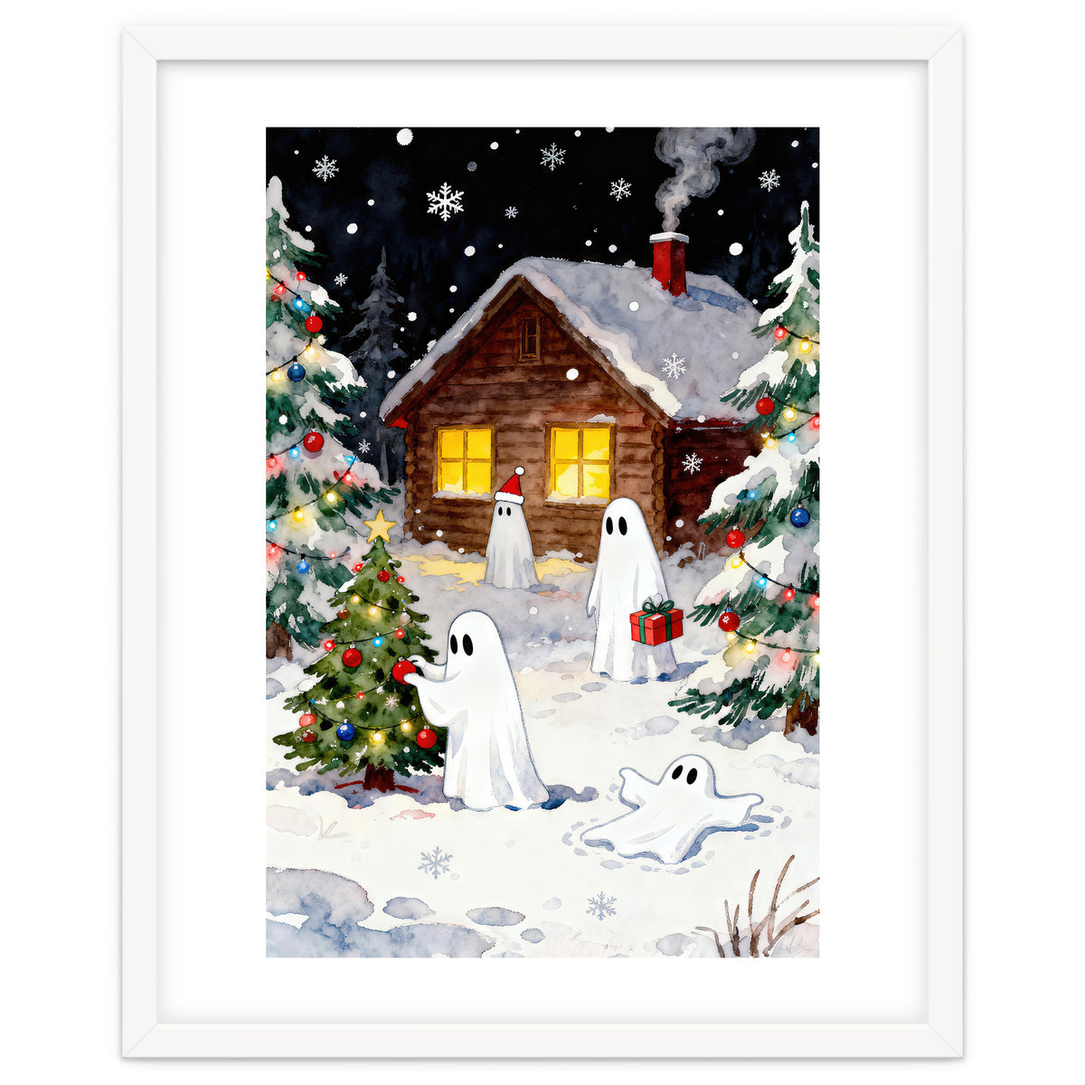 Spirited and Playful Christmas Ghost