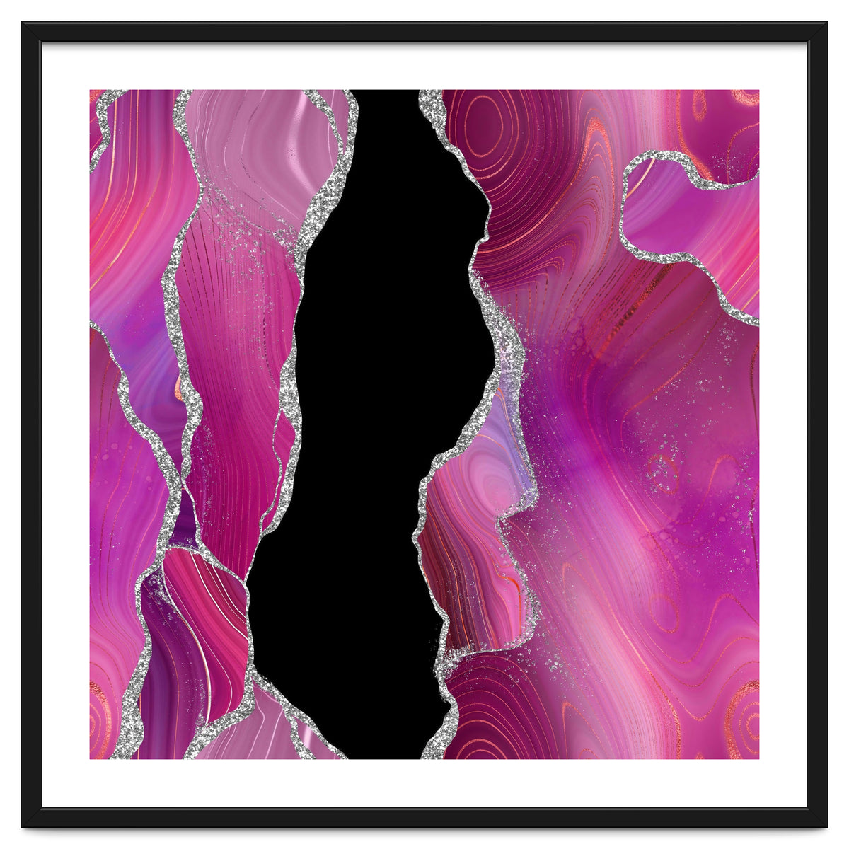 Magenta & Silver Agate Texture 01