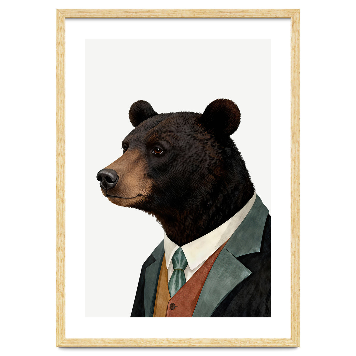 Black Bear In Suit