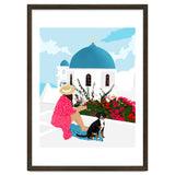 Greek Staycation, Pets Santorini Tropical Summer Travel, Dog White Buildings Architecture Fashion Bohemian thumbnail