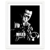 Miles Davis American Jazz Trumpeter in Grayscale thumbnail