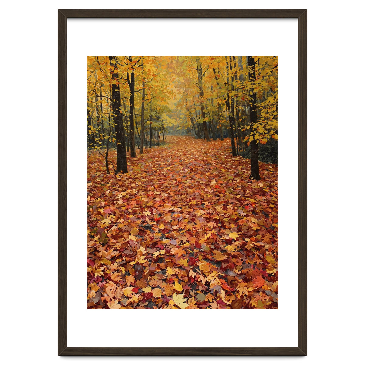 Ethereal Autumn Forest Path