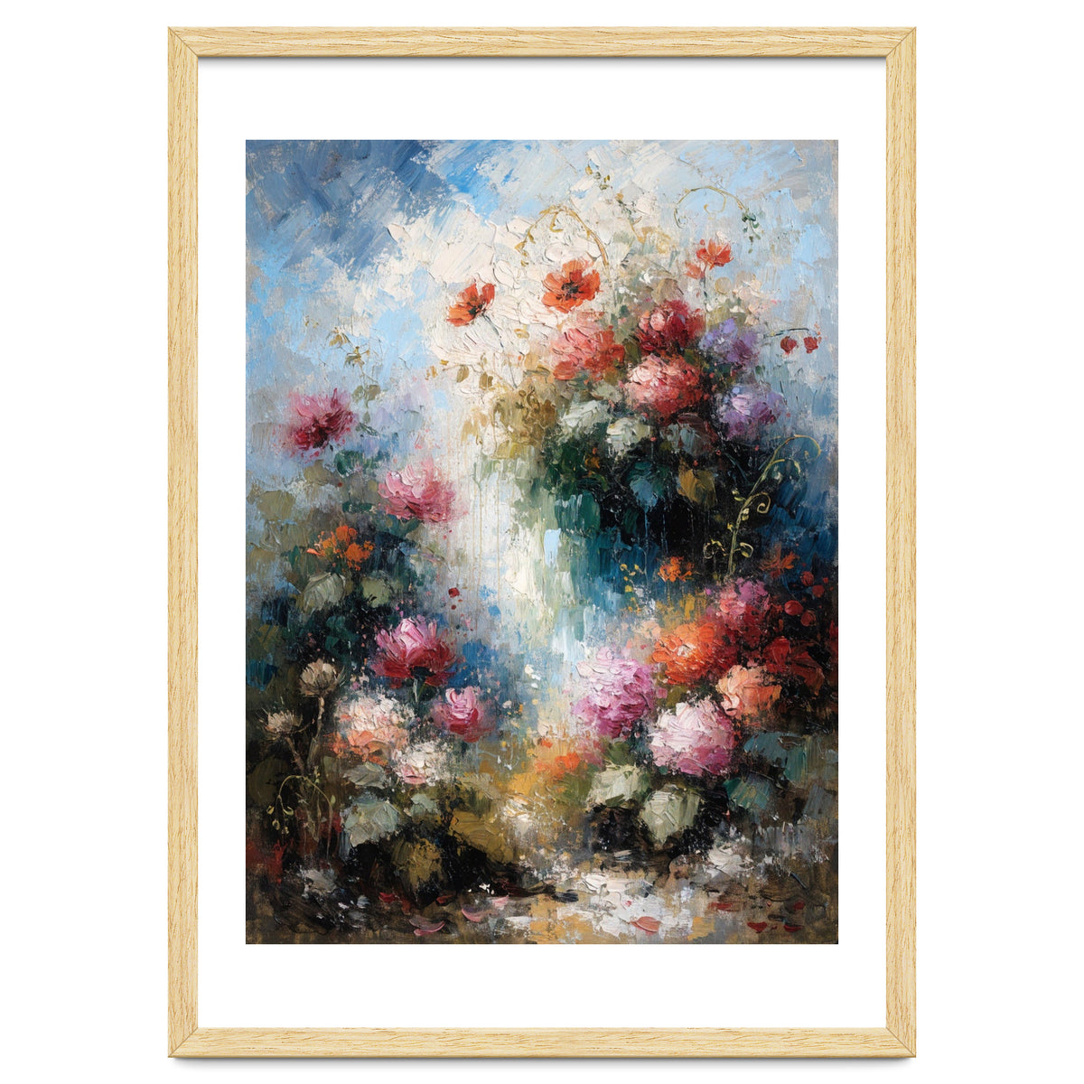 Ethereal Summer Garden Oil Painting