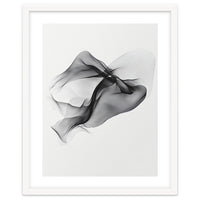 Abstract Black Flowing Fabric Wave