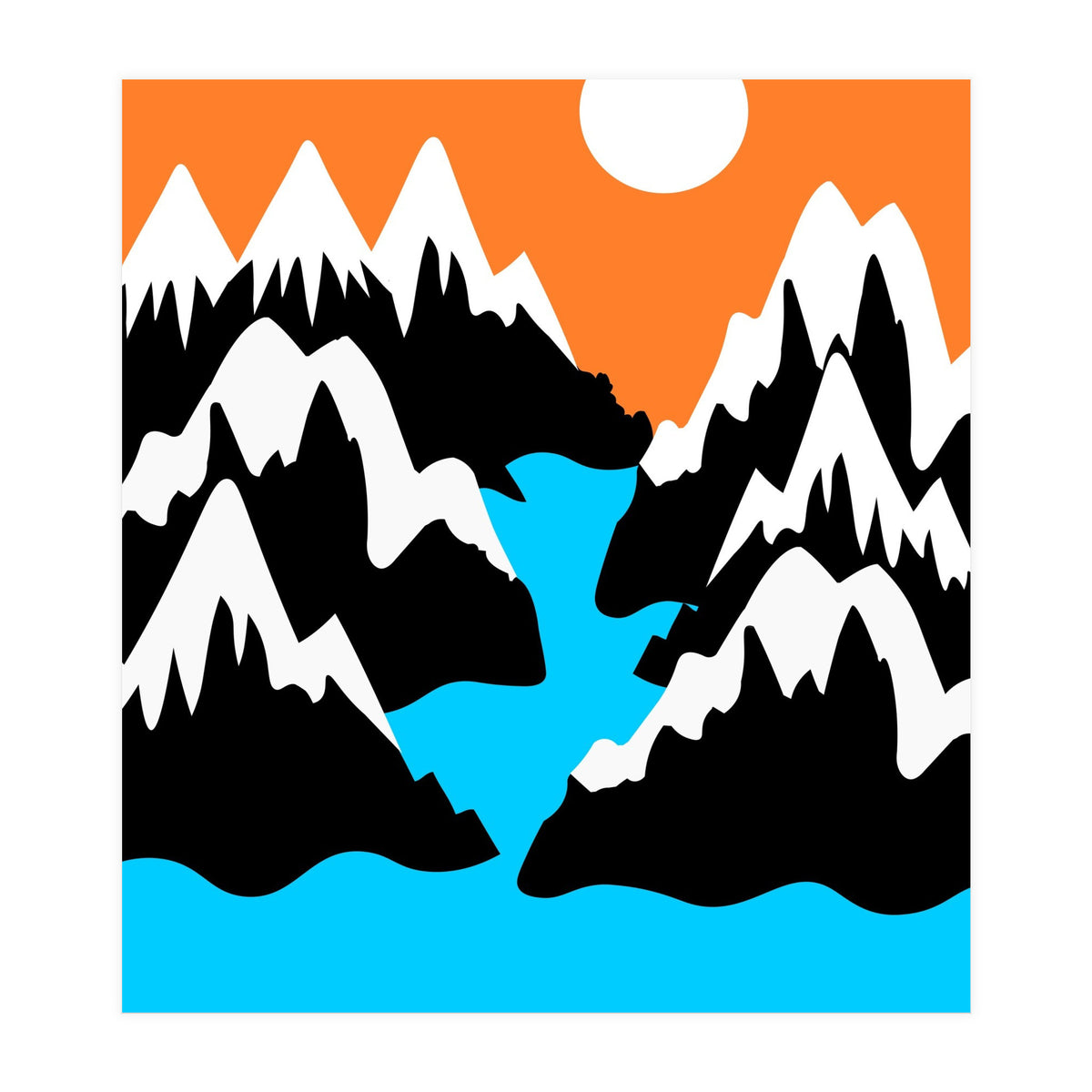 Mountainous River Mouth (Print Only)