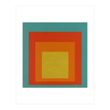JOSEF ALBERS - HOMAGE TO THE SQUARE GREEN RED YELLOW ORANGE  (Print Only) thumbnail
