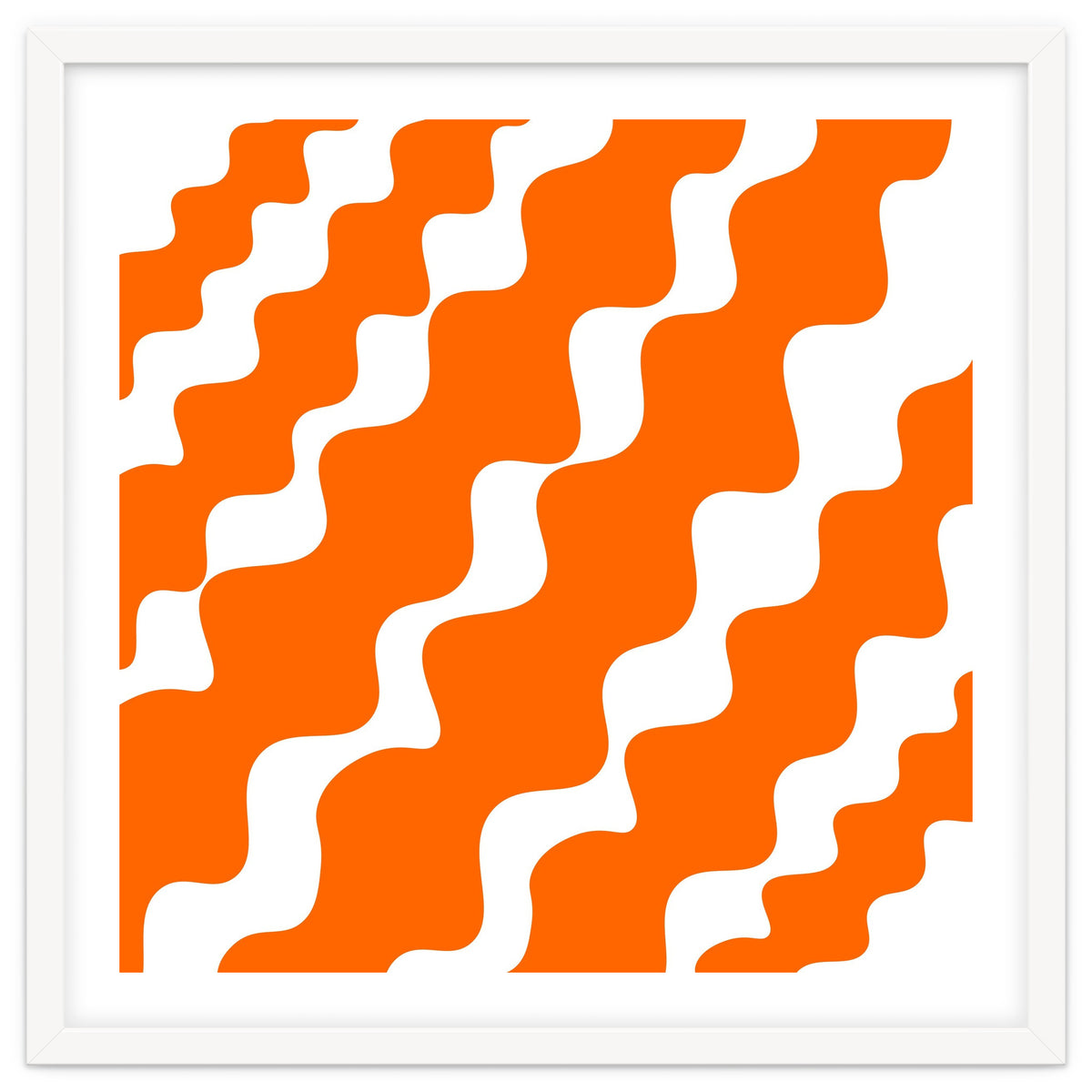 Slanting Orange Wavy Pattern