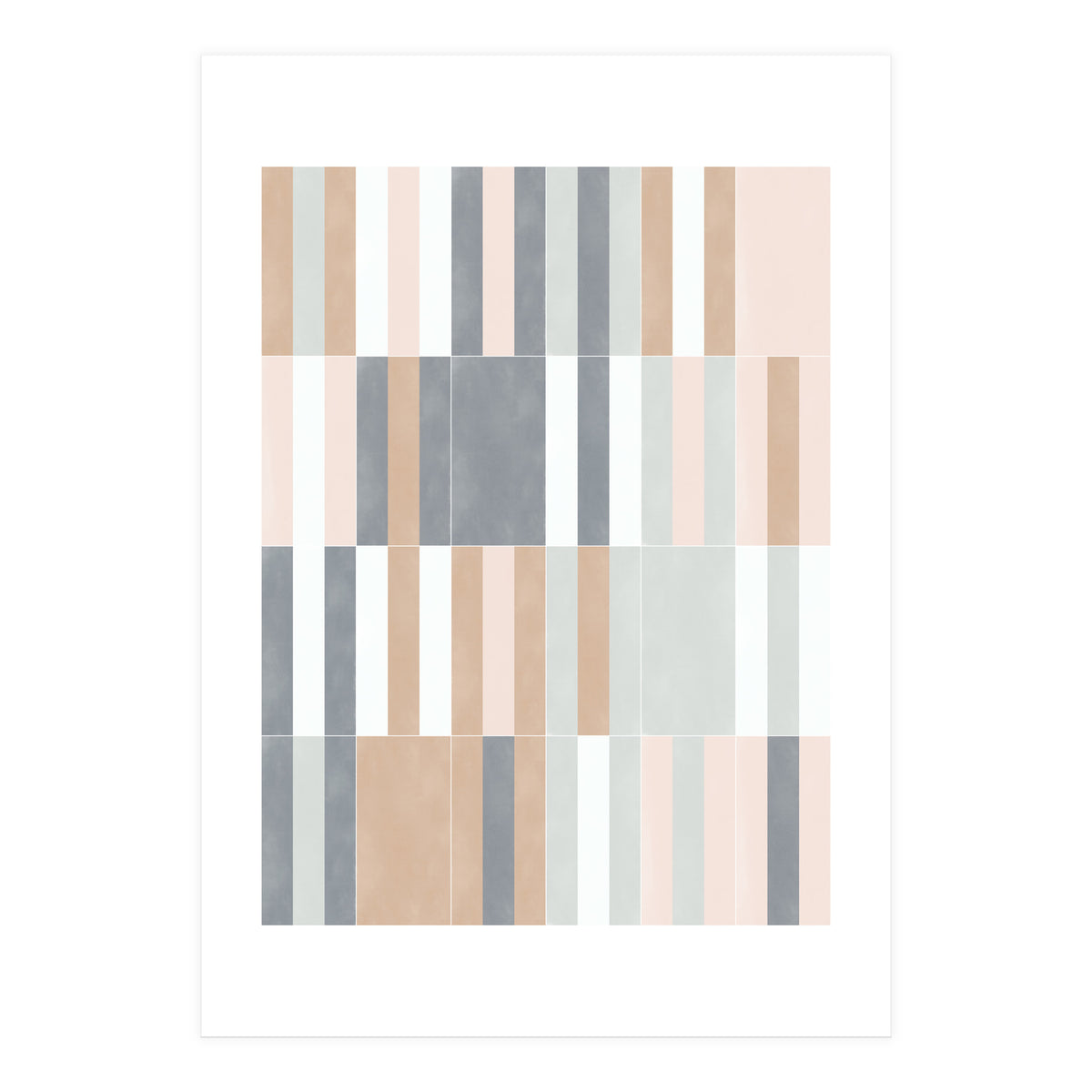 Muted Pastel Tiles 03 (Print Only)