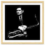 Zoot Sims American Jazz Saxophonist in Grayscale thumbnail