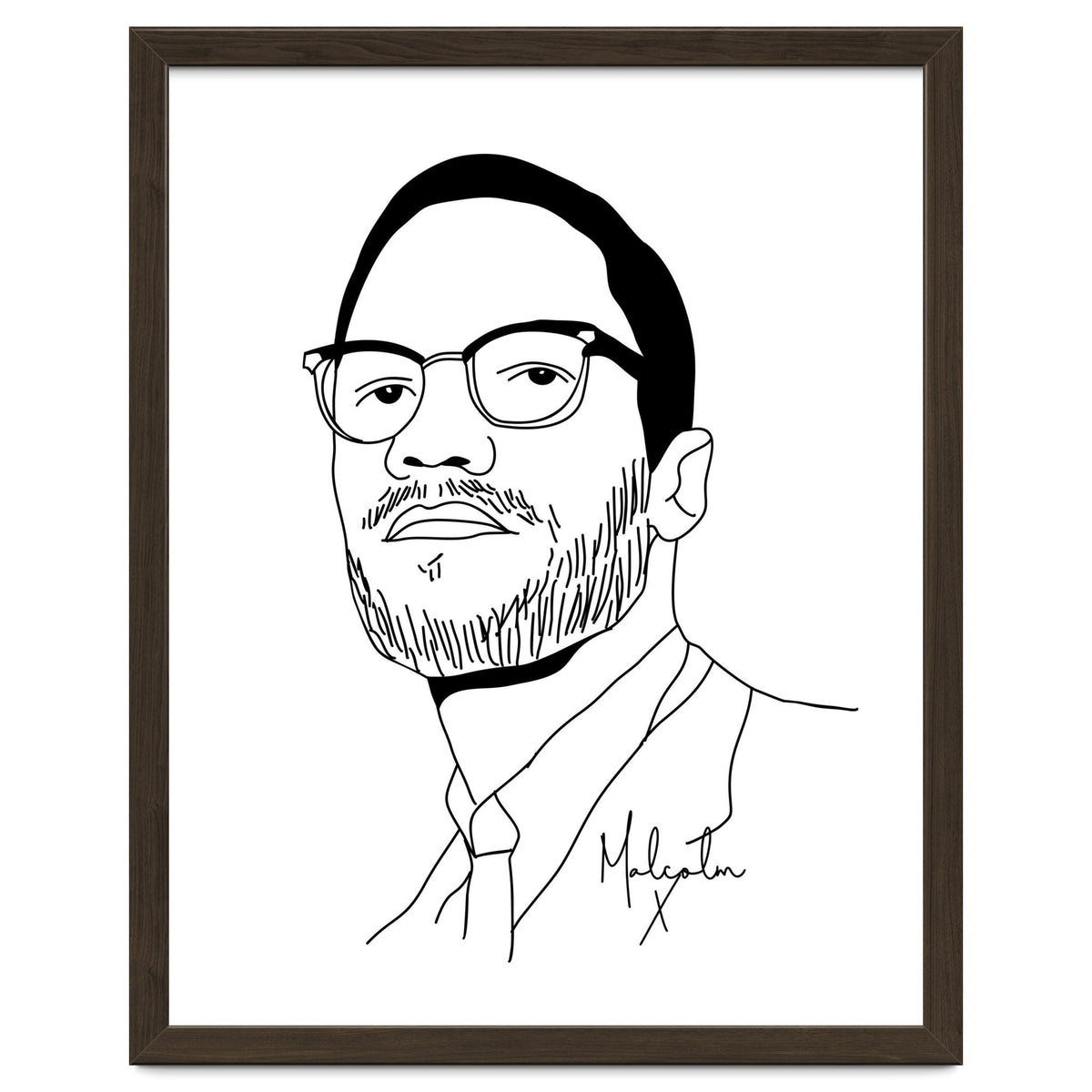 Malcolm X Illustration