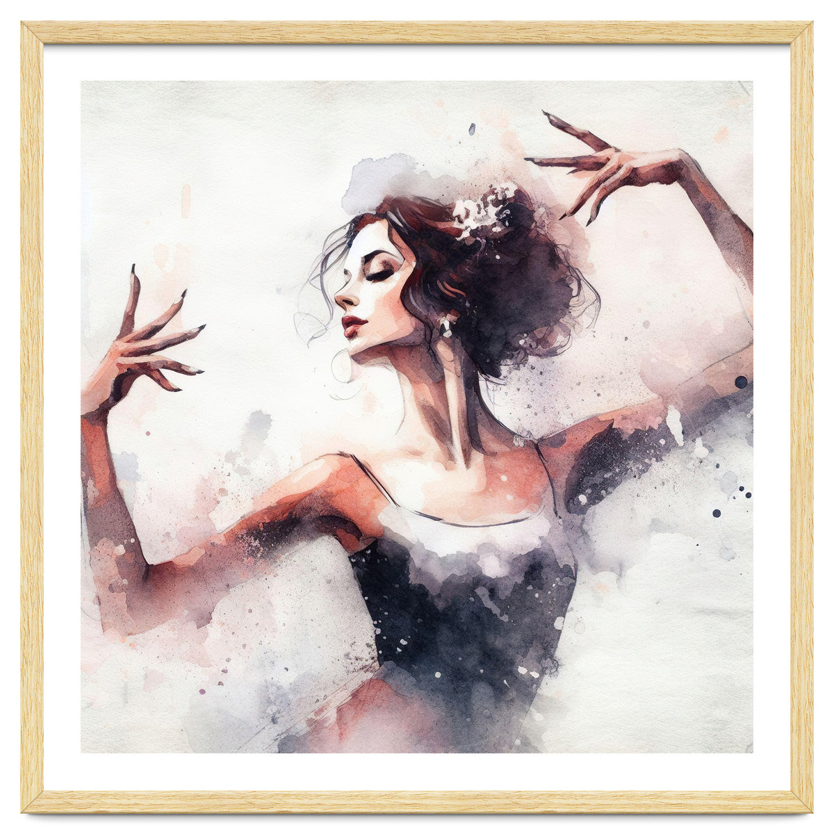 Elegant Ballet Dancer Portrait In Motion
