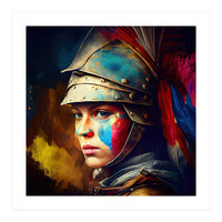 Powerful Medieval Warrior Woman #2 (Print Only)