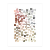 Watercolor Geometric Square Shapes Red (Print Only) thumbnail