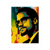 Malcolm X Colorful Abstract Art (Print Only) thumbnail