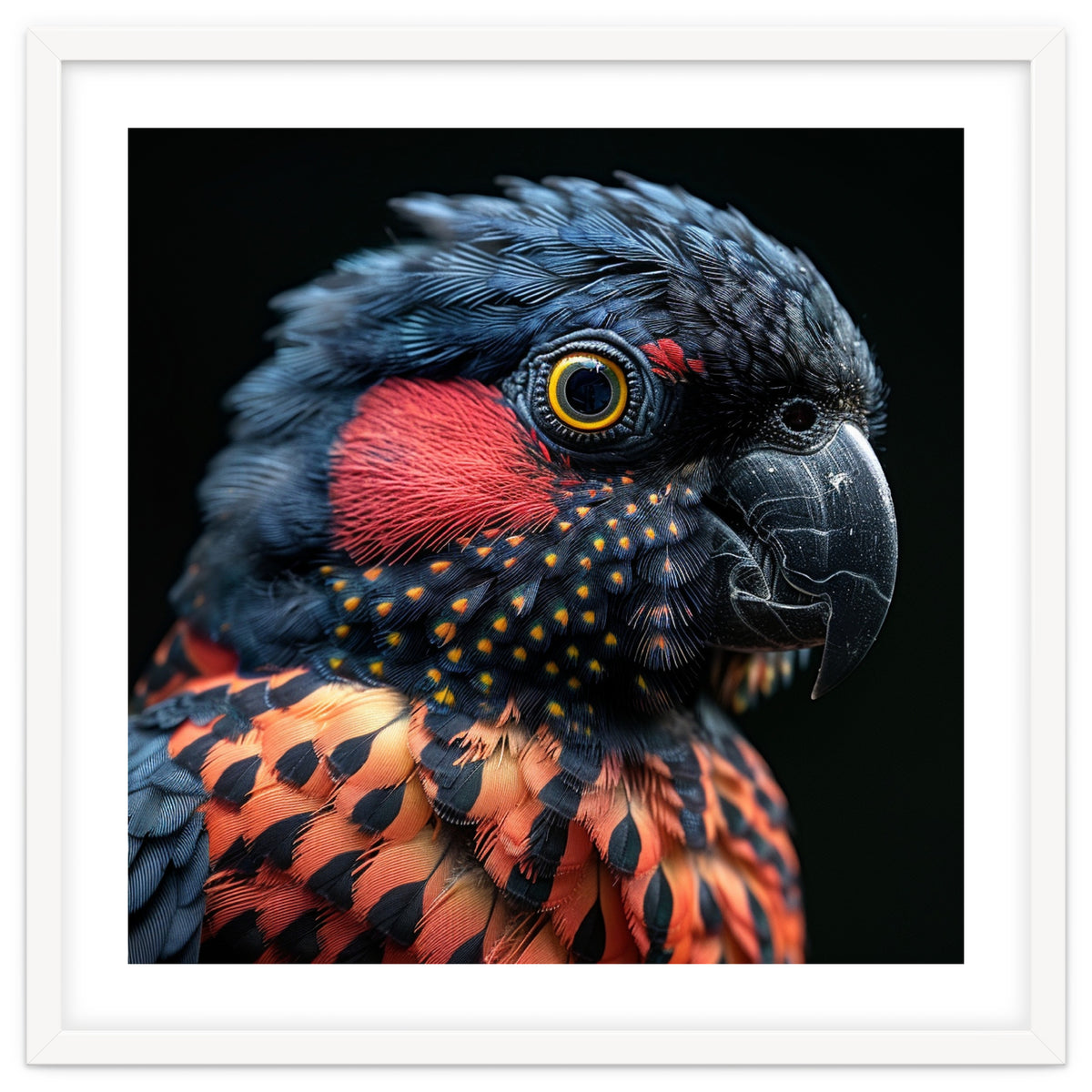 Close Up Portrait Of A Colorful Exotic Parrot
