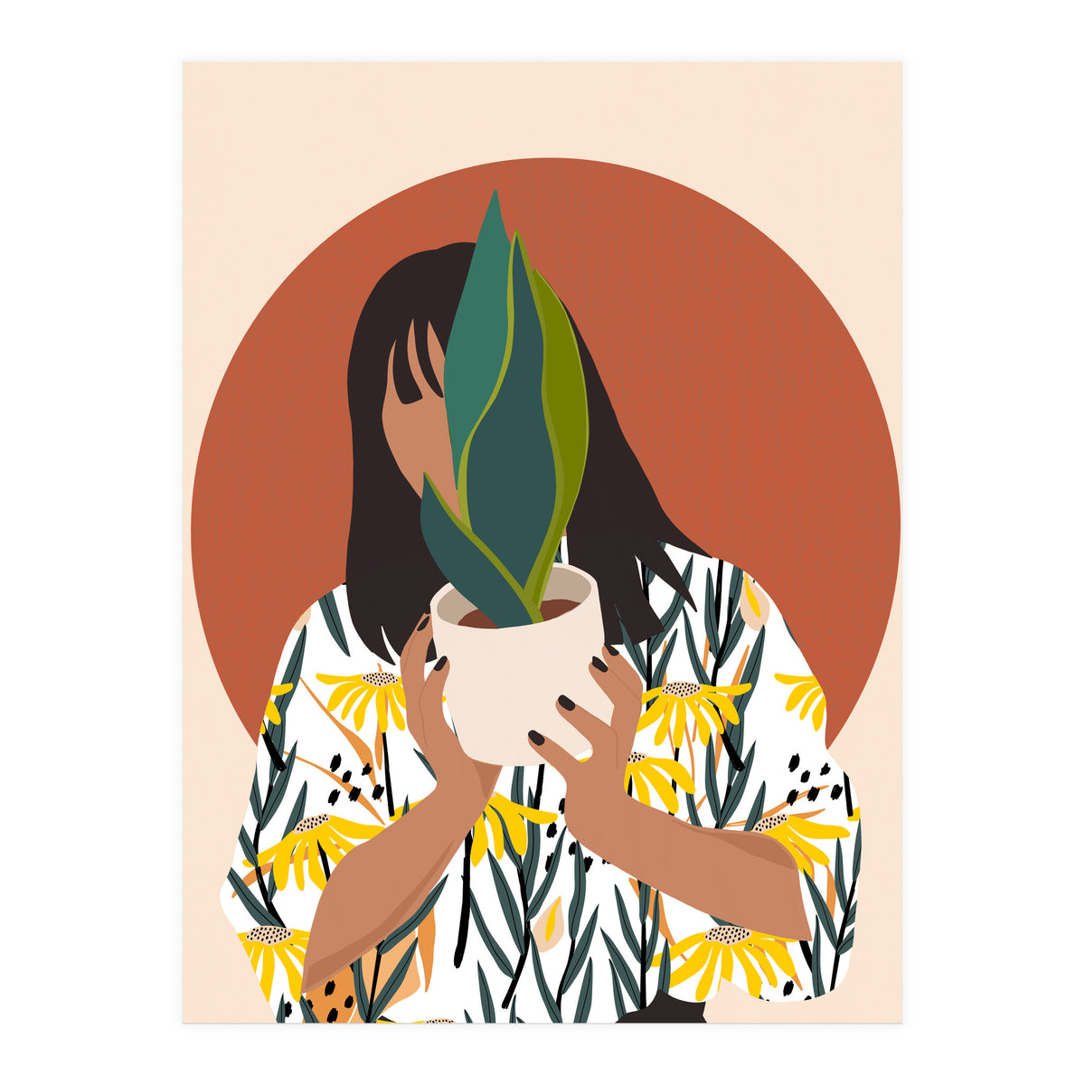 Plant Parent, Botanical Nature House Plants, Floral Bohemian Growth Positivity Care Rustic Garden (Print Only)