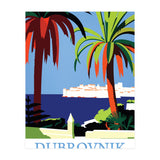 Dubrovnik, The Fortress and Palm Trees (Print Only) thumbnail