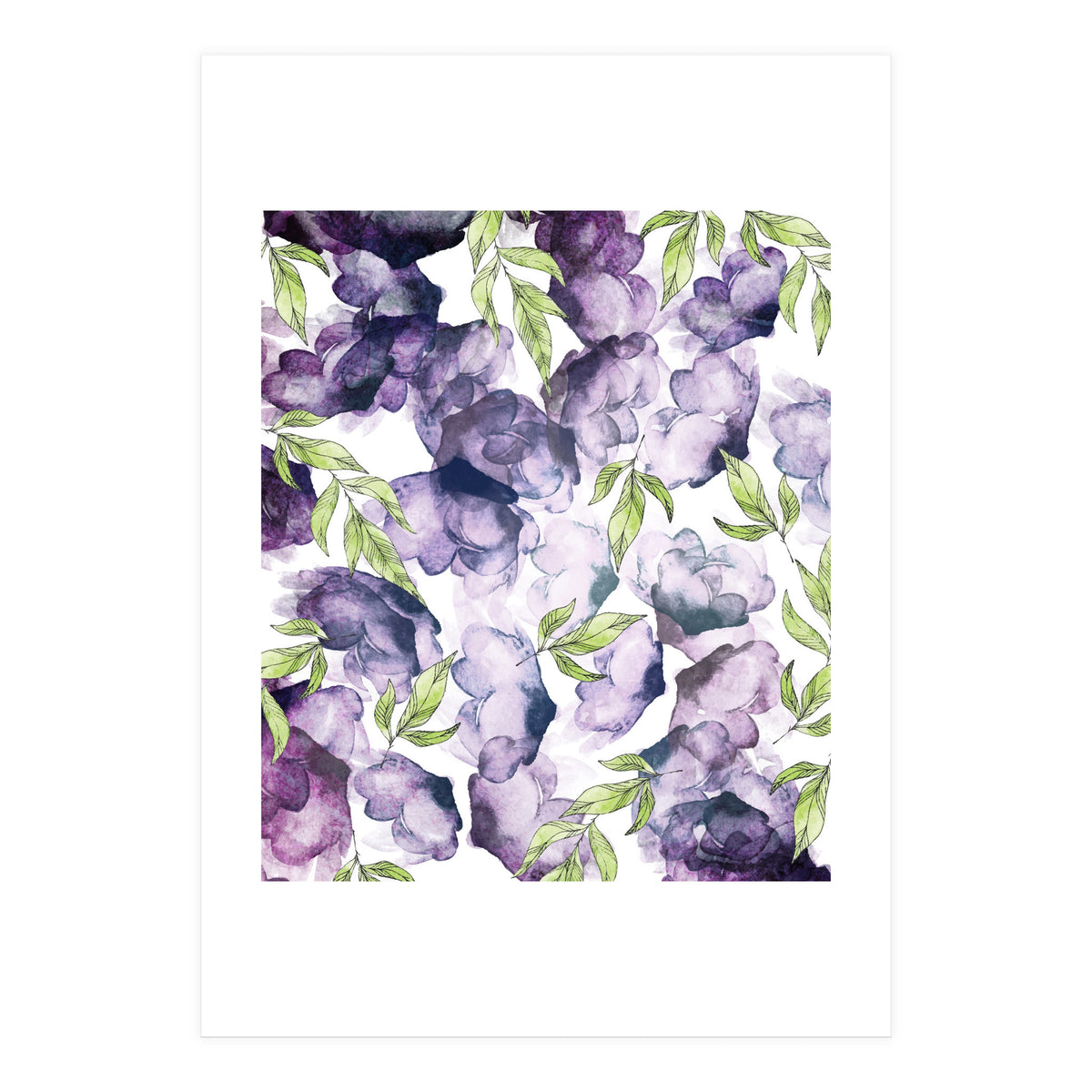 Watercolor + Ink Florals (Print Only)