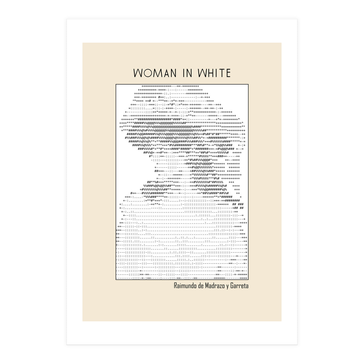Woman In White – Raimundo De Madrazo Y Garreta (ascii Art) (Print Only)