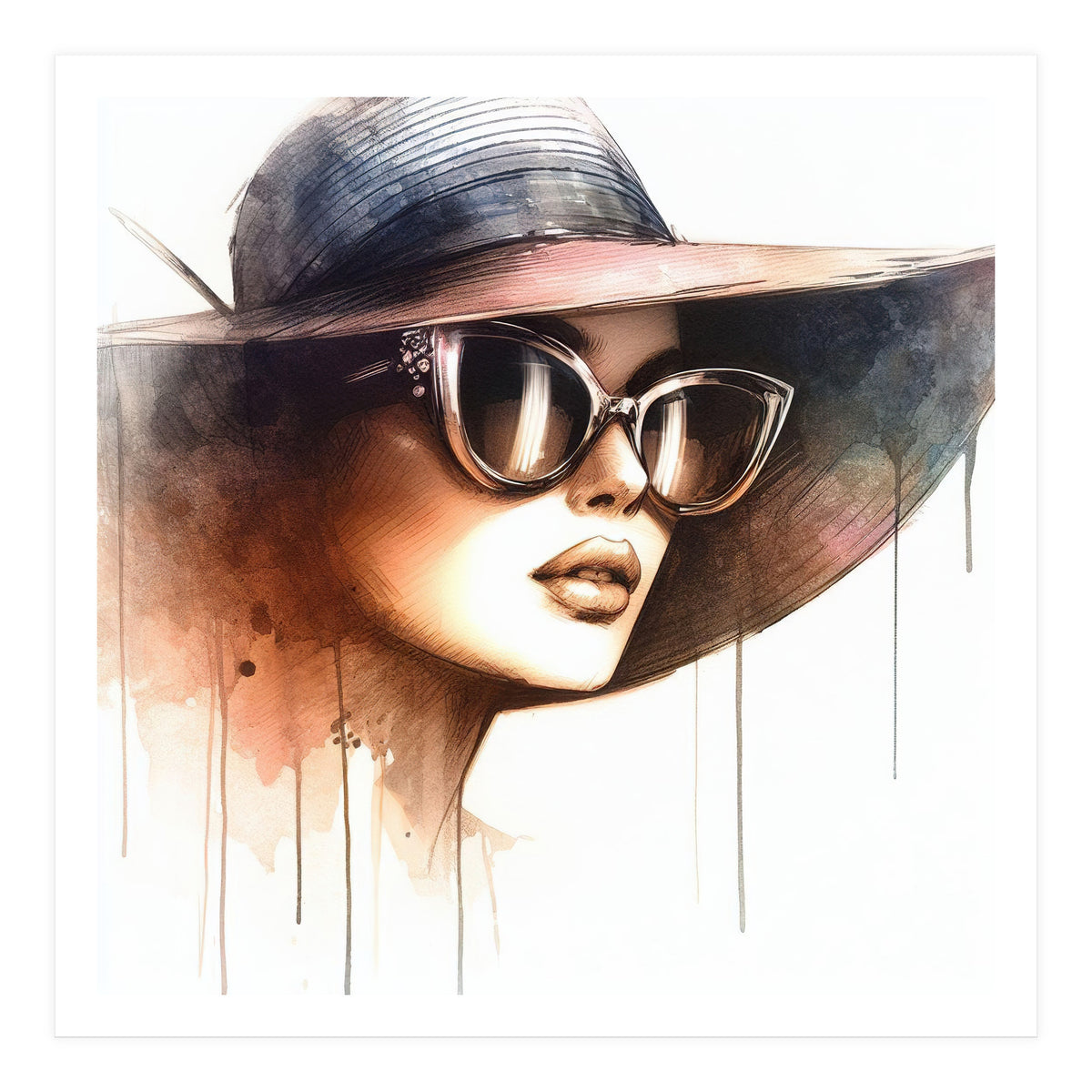 Watercolor Elegant Woman #2 (Print Only)