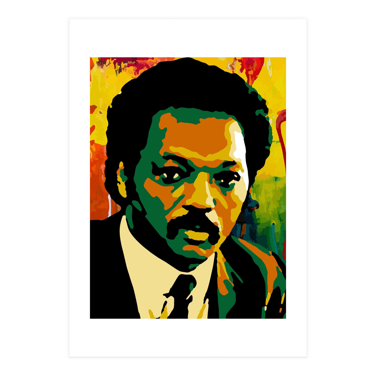 Jesse Jackson Colorful Abstract Art 2 (Print Only)