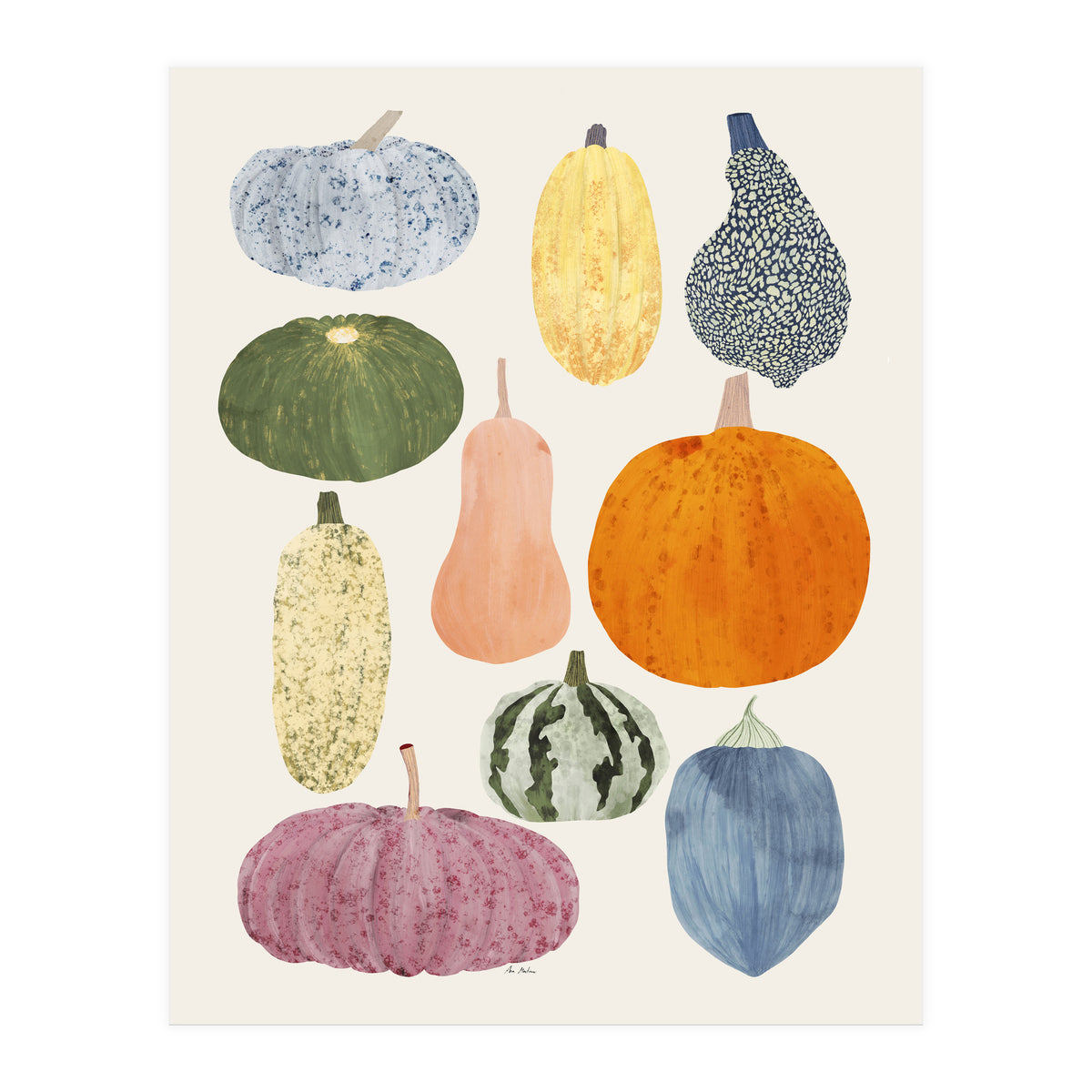 Still Life Of Pumpkins (Print Only)