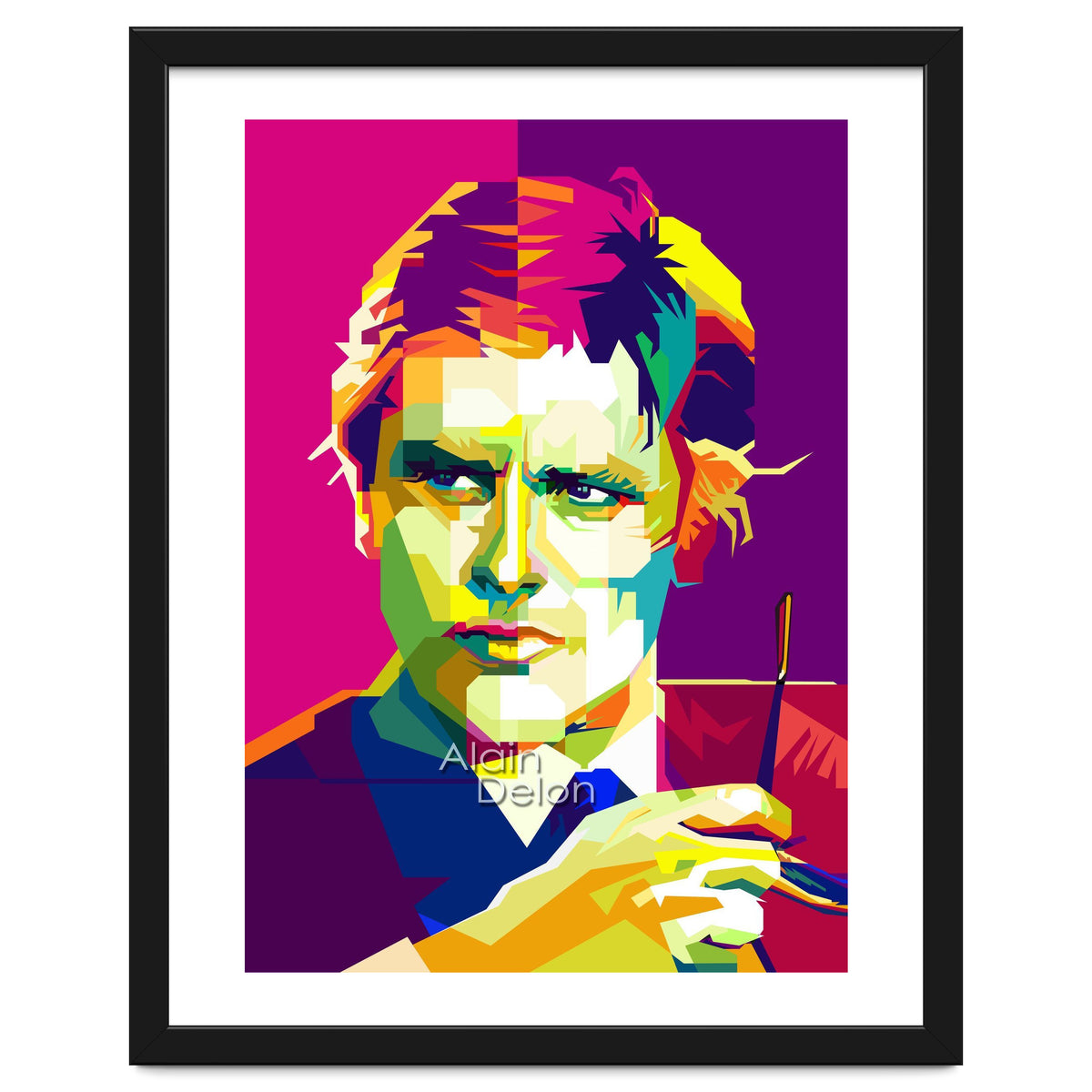 Alain Delon Retro Art WPAP