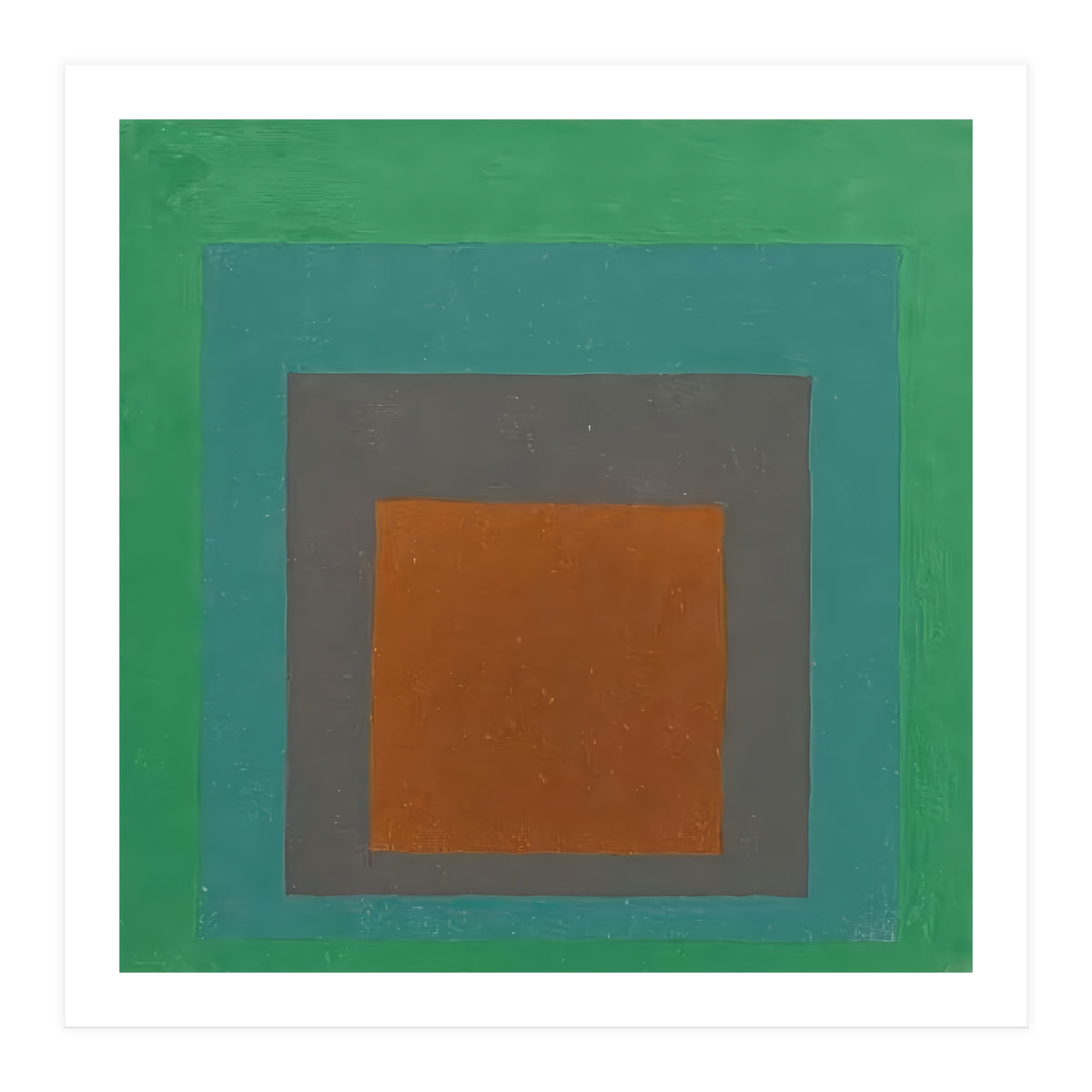 JOSEF ALBERS - HOMAGE TO THE SQUARE GREY BROWN GREEN (Print Only)