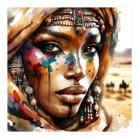 Desert Jewels Tuareg Woman Portrait (Print Only)