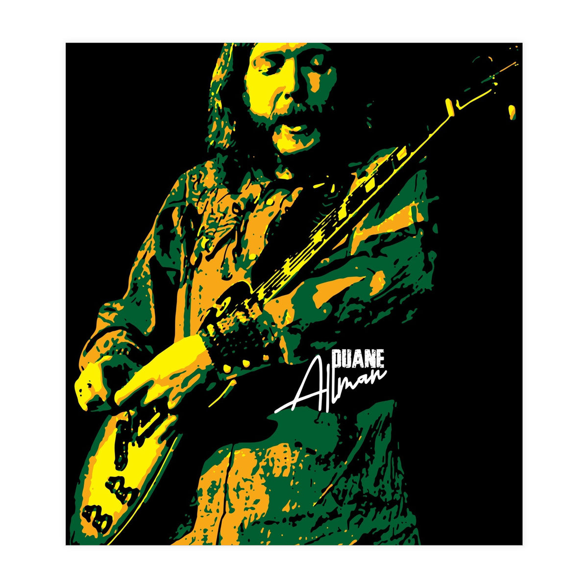 Duane Allman American Rock and Blues Guitarist (Print Only)
