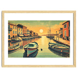 Vintage Harbor Sunset Poster thumbnail