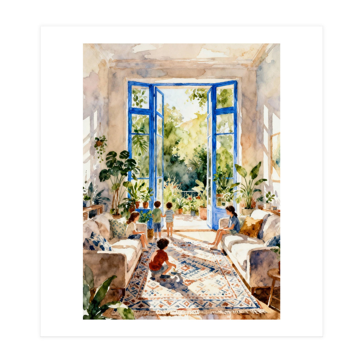 Matisse Inspired Family Room (Print Only)