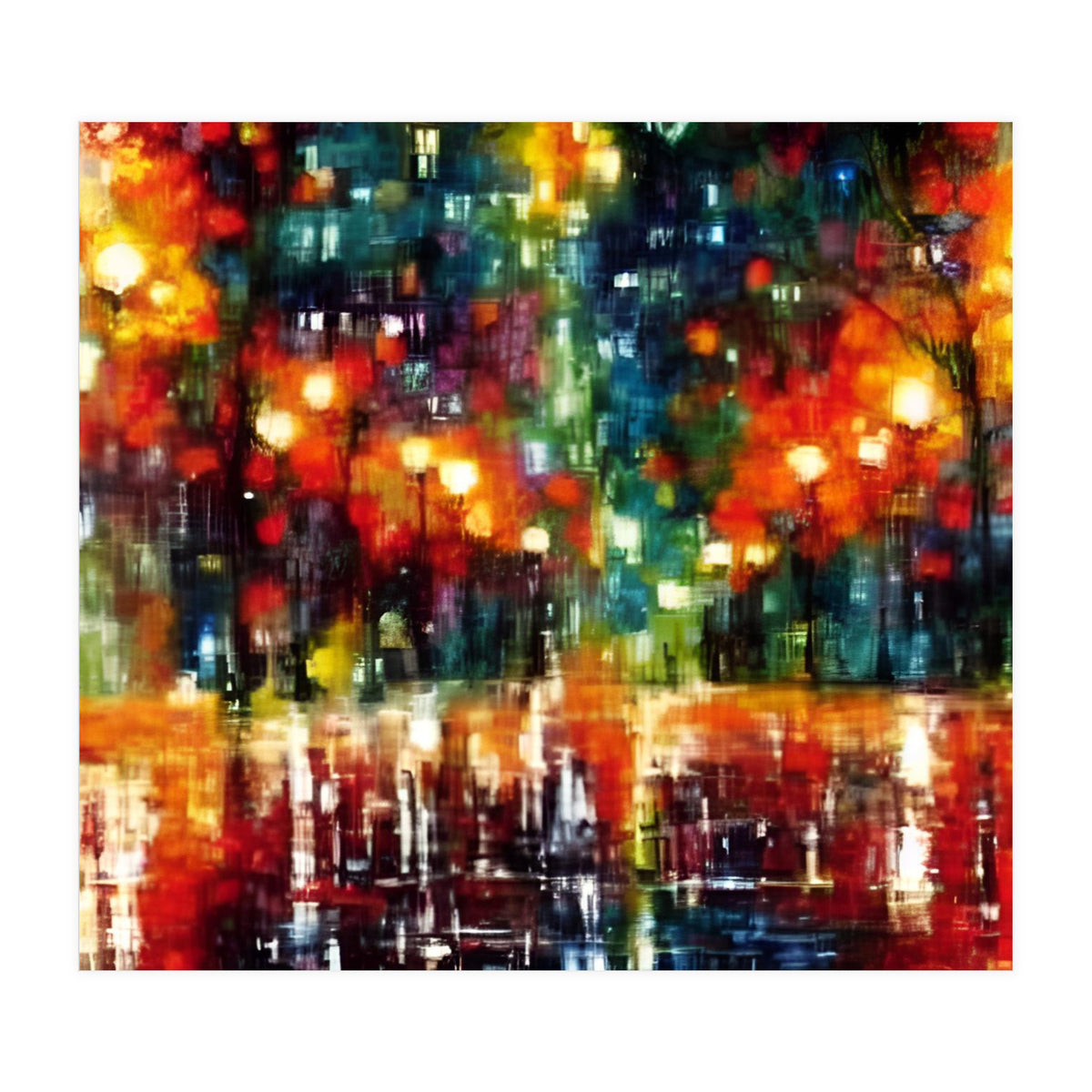 Abstract Contemporary Rainy (Print Only)