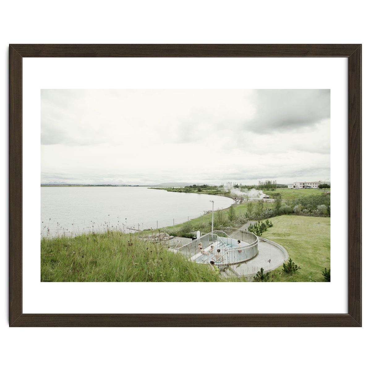 Geothermal lake behind the natural hot spring pool - Iceland